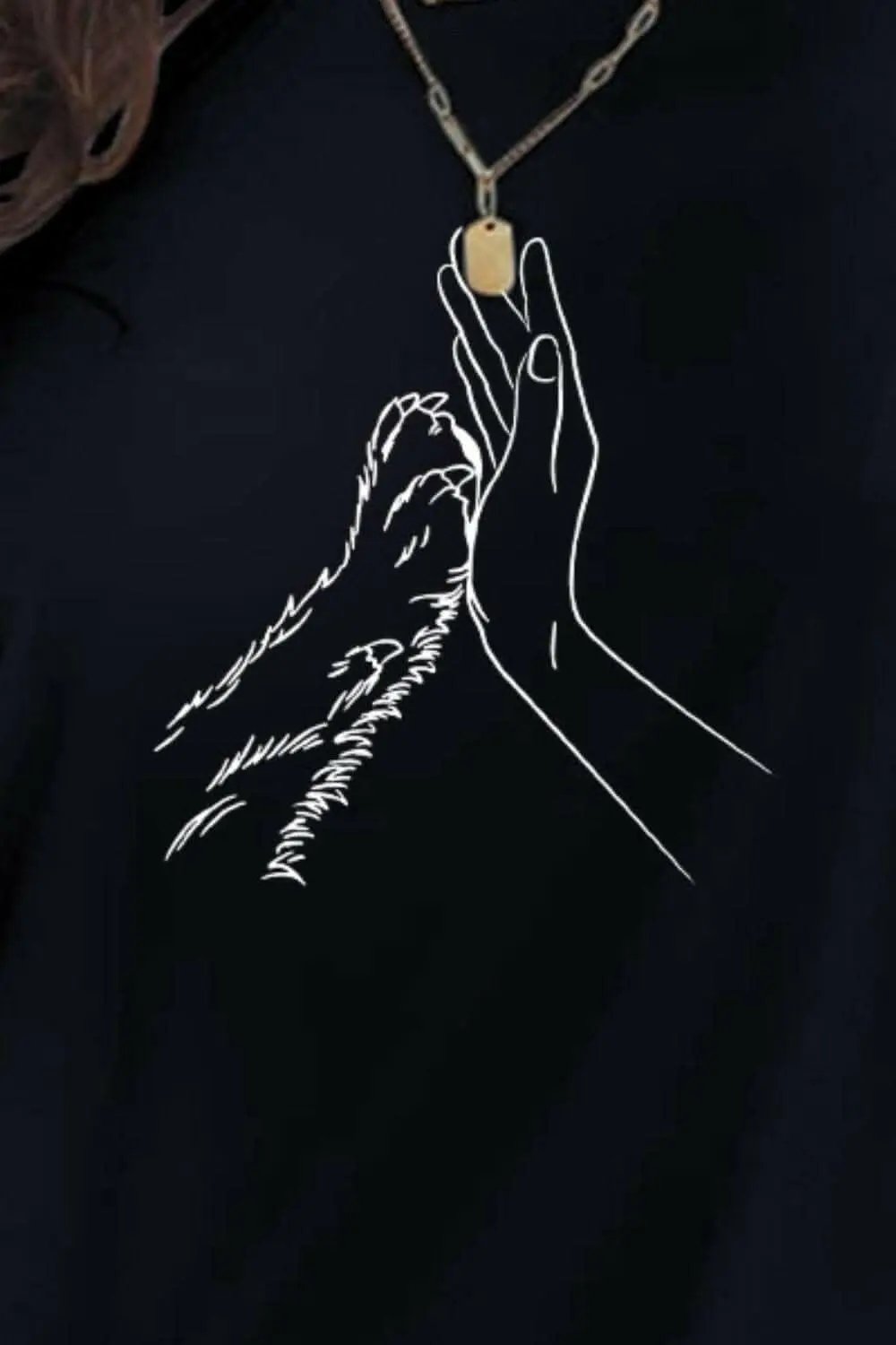 Graphic tee with round neck design - Love Salve